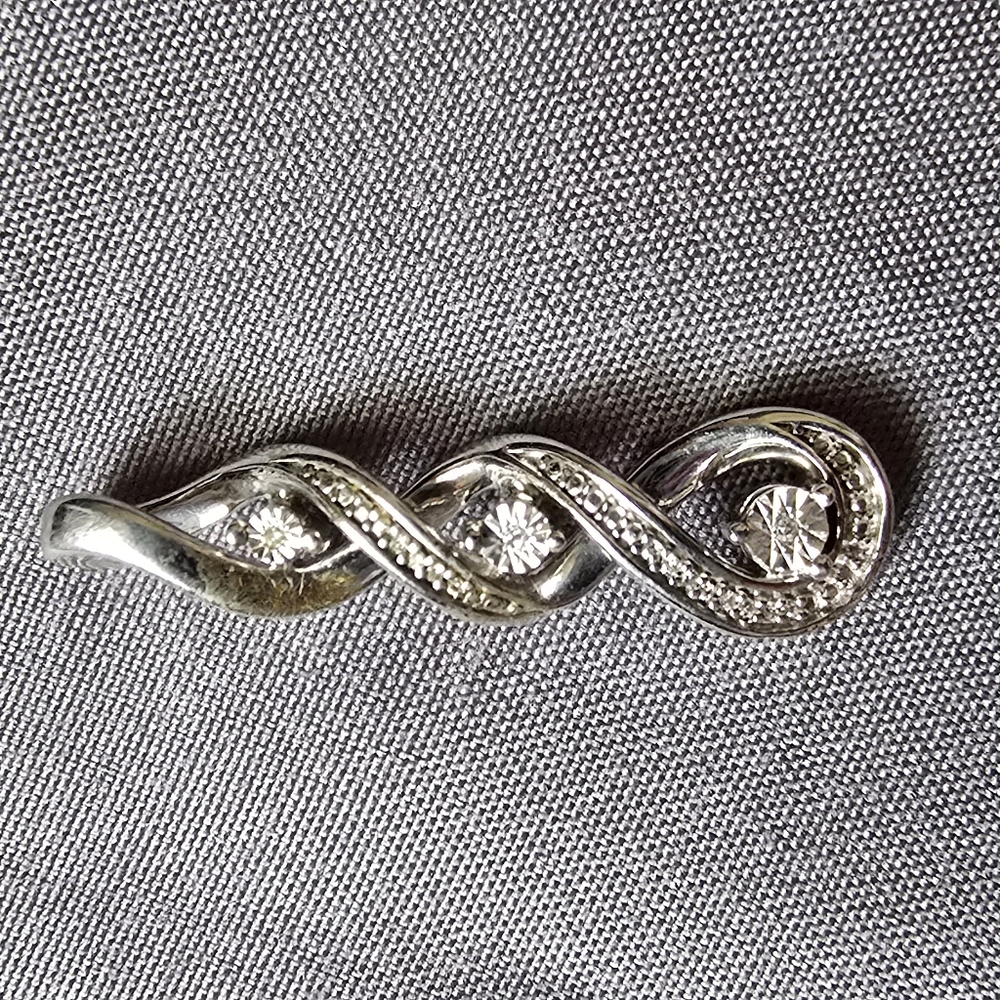 Elegant Silver Diamond Pendants (No Chain)